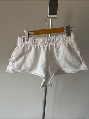 Garage White SoftTerry Low Rise Shorts
